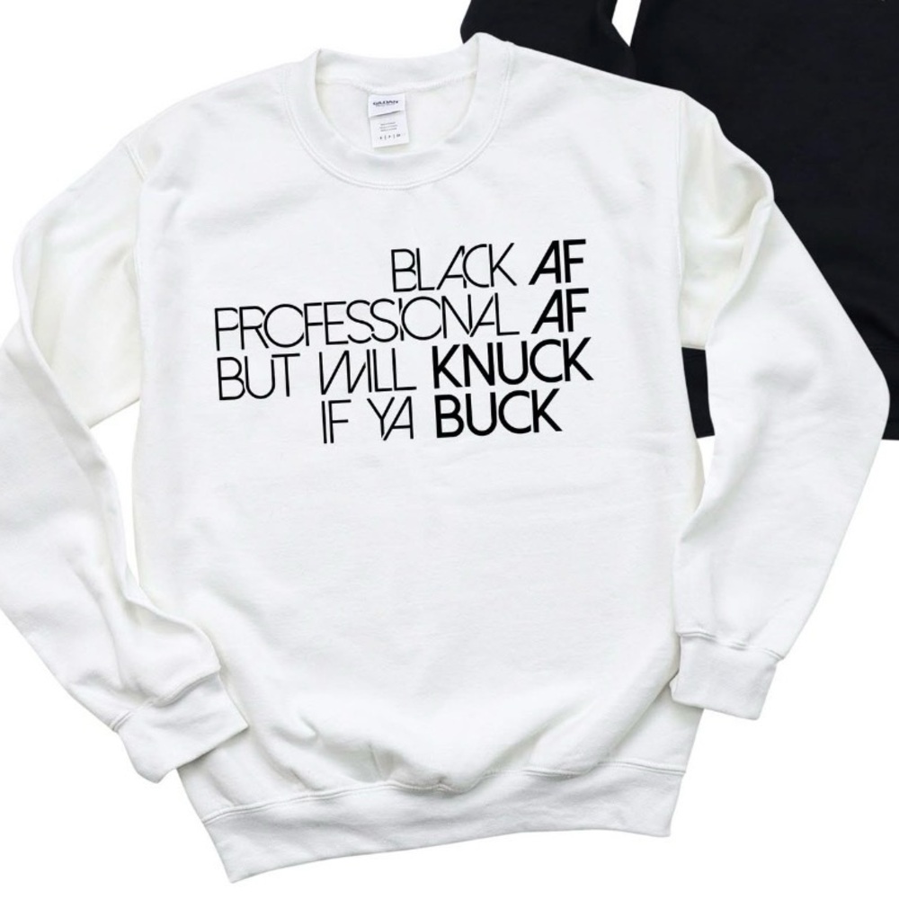 White Graphic Unisex Sweater
